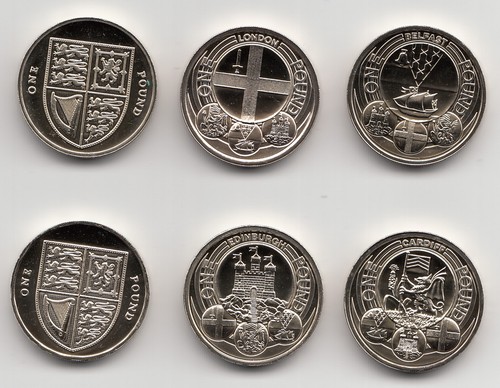 One pound münze städte - one,