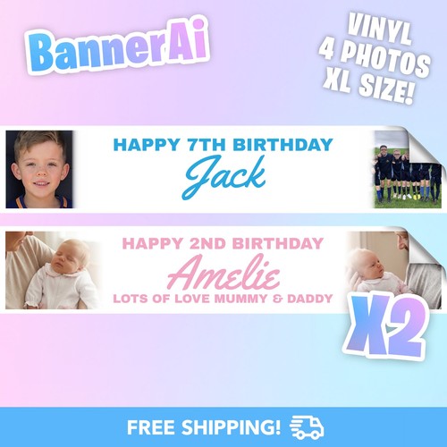 Personalisierte fotobanner - 2x,