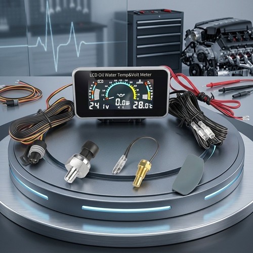 Digital auto instrument - 3-in-1,