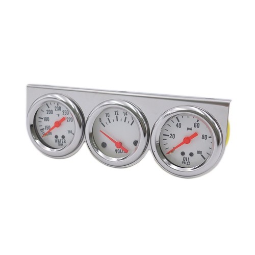 Chrom dreifachanzeige 52mm - dreifachanzeige,